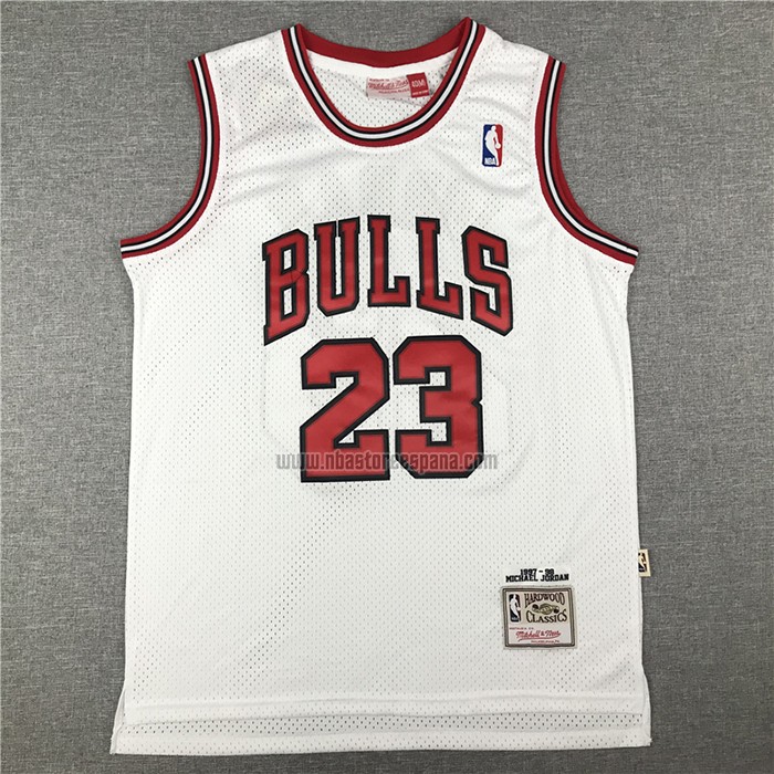 Camiseta Chicago Bulls Michael Jordan NO 23 Mitchell & Ness 1997-98 Blanco